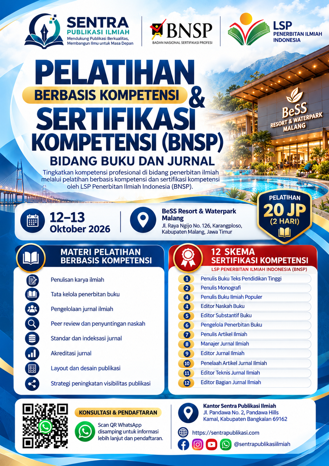 Dibuka Pendaftaran Pelatihan Berbasis Kompetensi dan Sertifikasi Kompetensi (BNSP) 12 Skema Bekerjasama dengan LSP PII